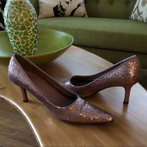 Sparkly Glittery Pink Pumps Heels Size 7 - Picture 6 of 13